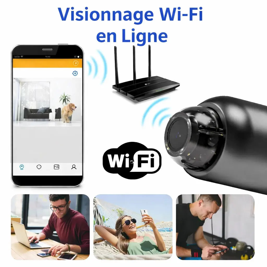 SecureMini | Mini Caméra WiFi HD 1080p Sans Fil – Vision Nocturne et Surveillance Intérieure