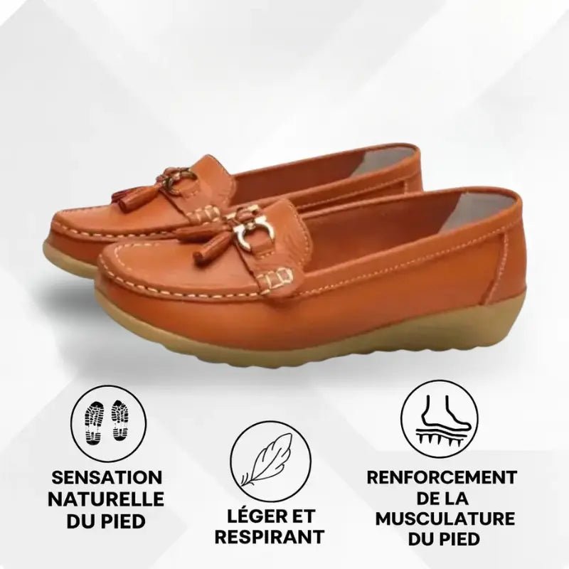 Mocassin pour Femme Orthopédique en Cuir | Veloura - Vela Vici 🇫🇷