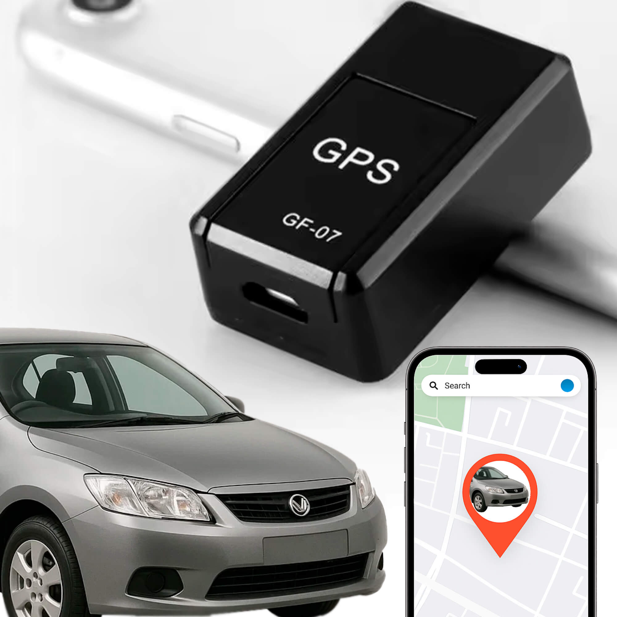 Traceur | GPS Mini Magnétique Mondial pour Vélo et Voiture – Sans Abonnement