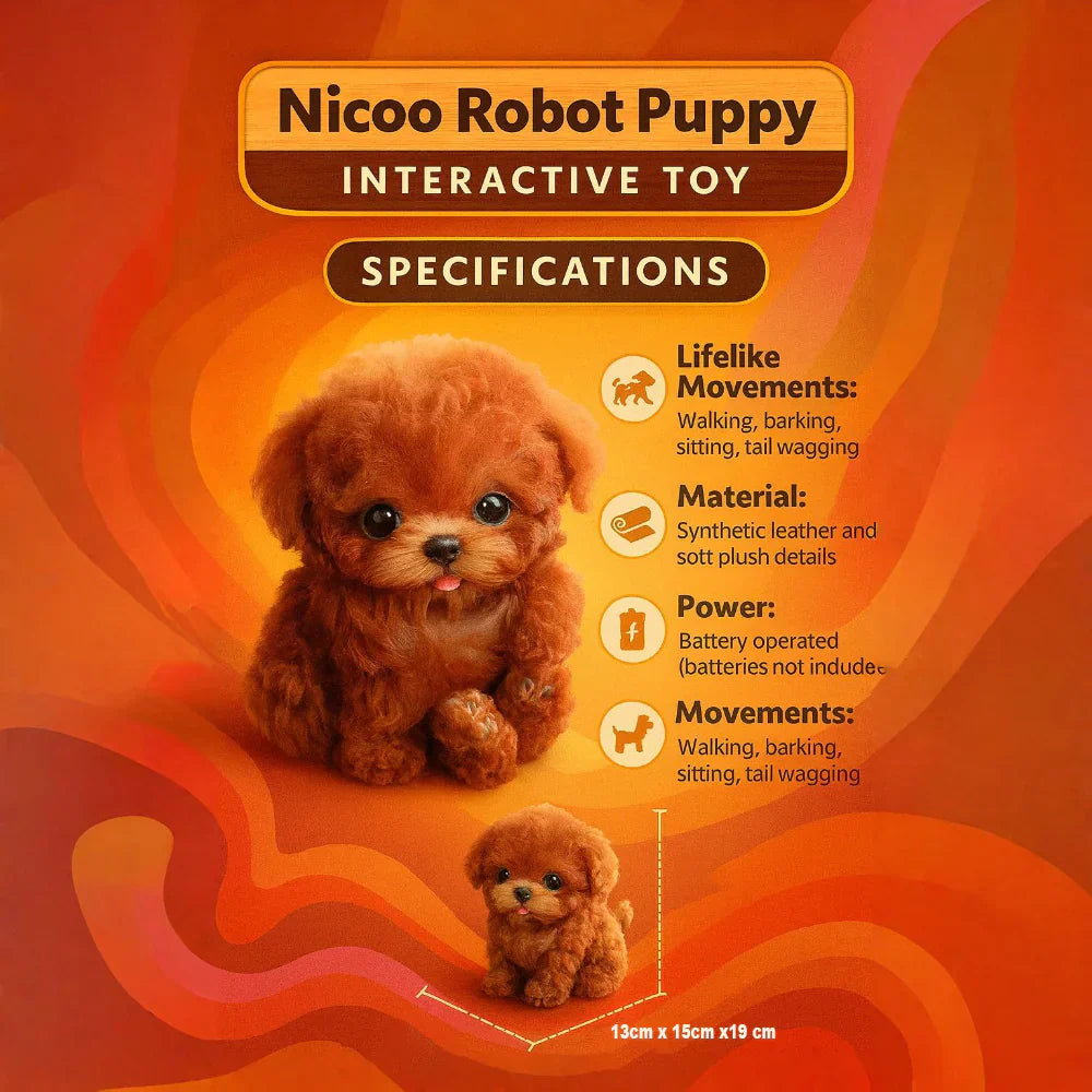 Nico | Jouet Robot Chien Interactif Réaliste pour Enfants – Compagnon Intelligent