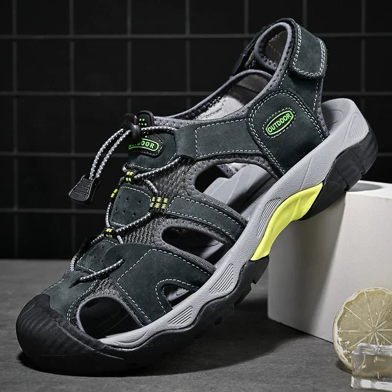 Gladiator | Sandale Pour Hommes En Cuir Véritable