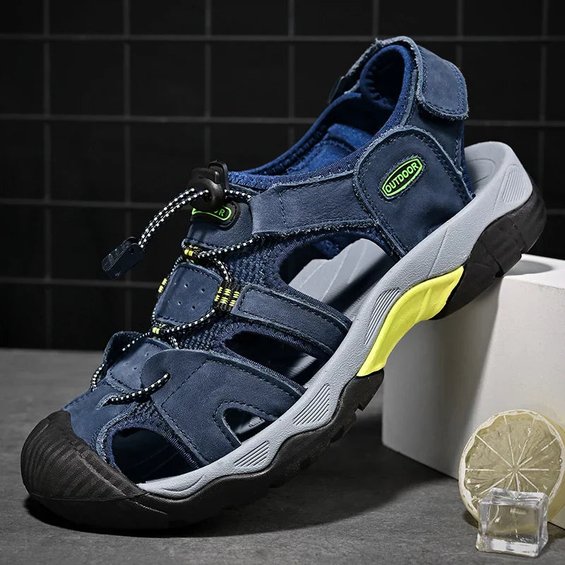 Gladiator | Sandale Pour Hommes En Cuir Véritable