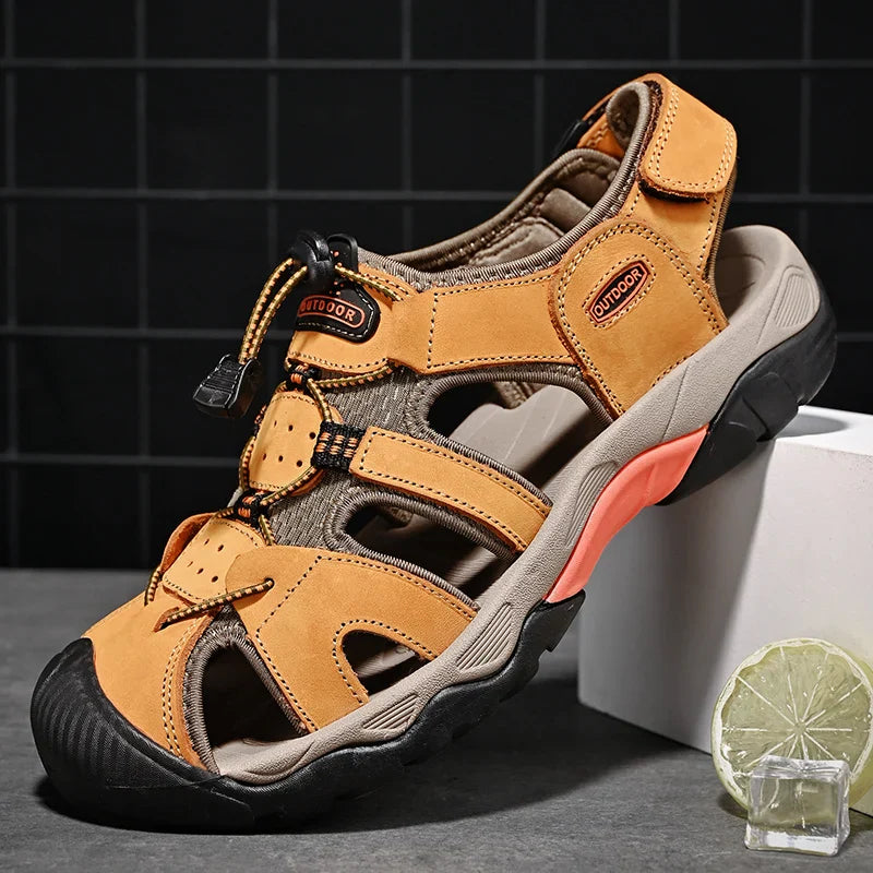 Gladiator | Sandale Pour Hommes En Cuir Véritable