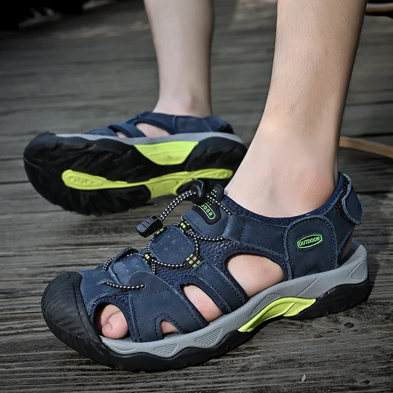 Gladiator | Sandale Pour Hommes En Cuir Véritable