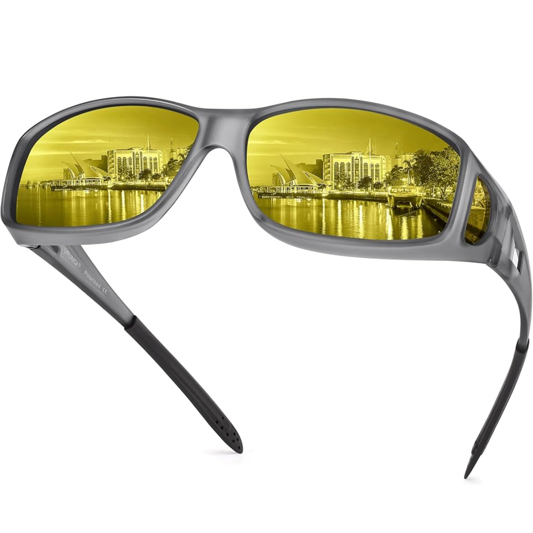 LuGlass | Lunettes de Conduite Nocturne Polarisées Anti-Éblouissement – Verres Jaunes HD