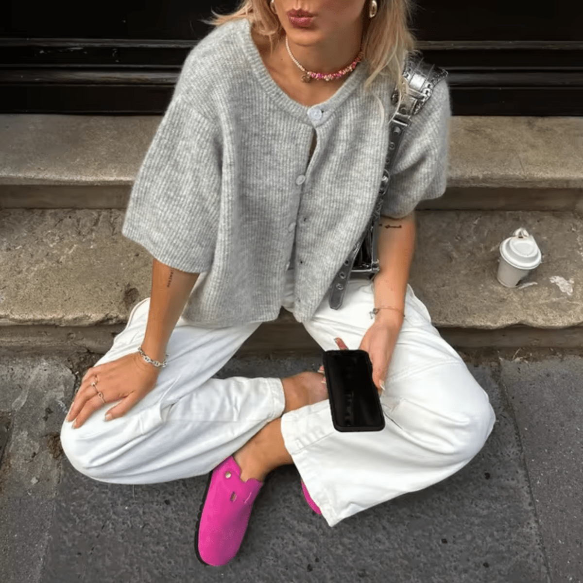 Cardigan Court à Boutons en Tricot pour Femmes - Vela Vici 🇫🇷