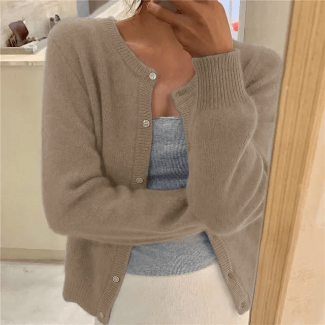 Cardigan Long à Manches Longues pour Femmes - Style Décontracté avec Boutons - Vela Vici 🇫🇷