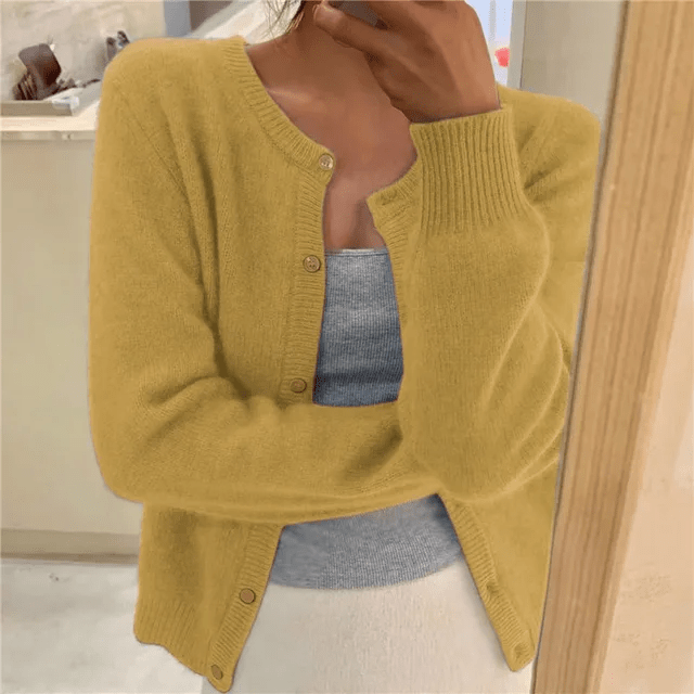 Cardigan Long à Manches Longues pour Femmes - Style Décontracté avec Boutons - Vela Vici 🇫🇷