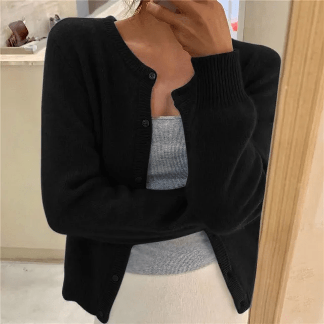 Cardigan Long à Manches Longues pour Femmes - Style Décontracté avec Boutons - Vela Vici 🇫🇷