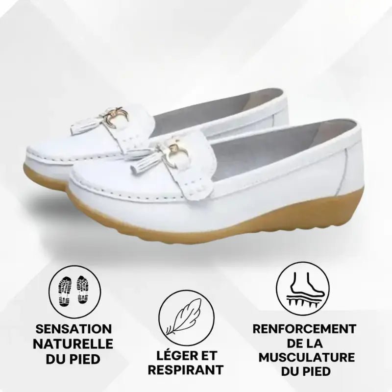 Mocassin pour Femme Orthopédique en Cuir | Veloura - Vela Vici 🇫🇷