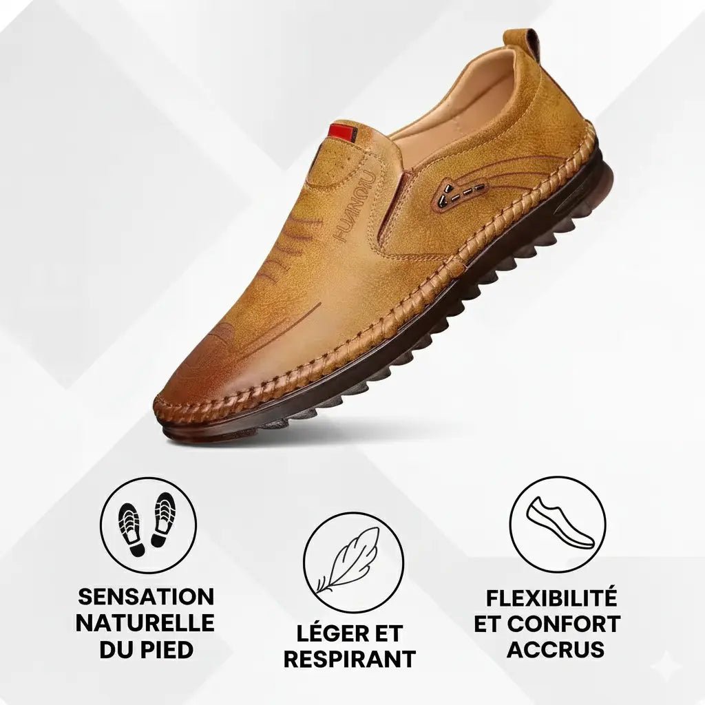 Mocassins à Enfiler en Cuir pour Hommes | Lorvix - Vela Vici 🇫🇷