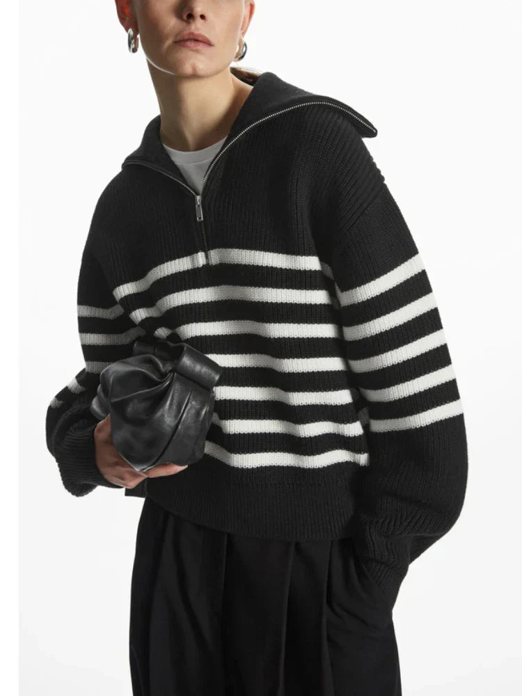 Pull en Tricot pour Femmes avec Fermeture Éclair - Vela Vici 🇫🇷