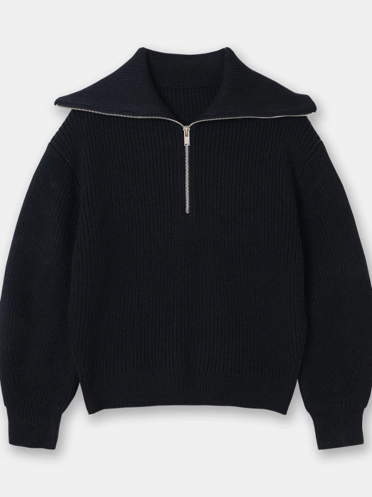 Pull en Tricot pour Femmes avec Fermeture Éclair - Vela Vici 🇫🇷