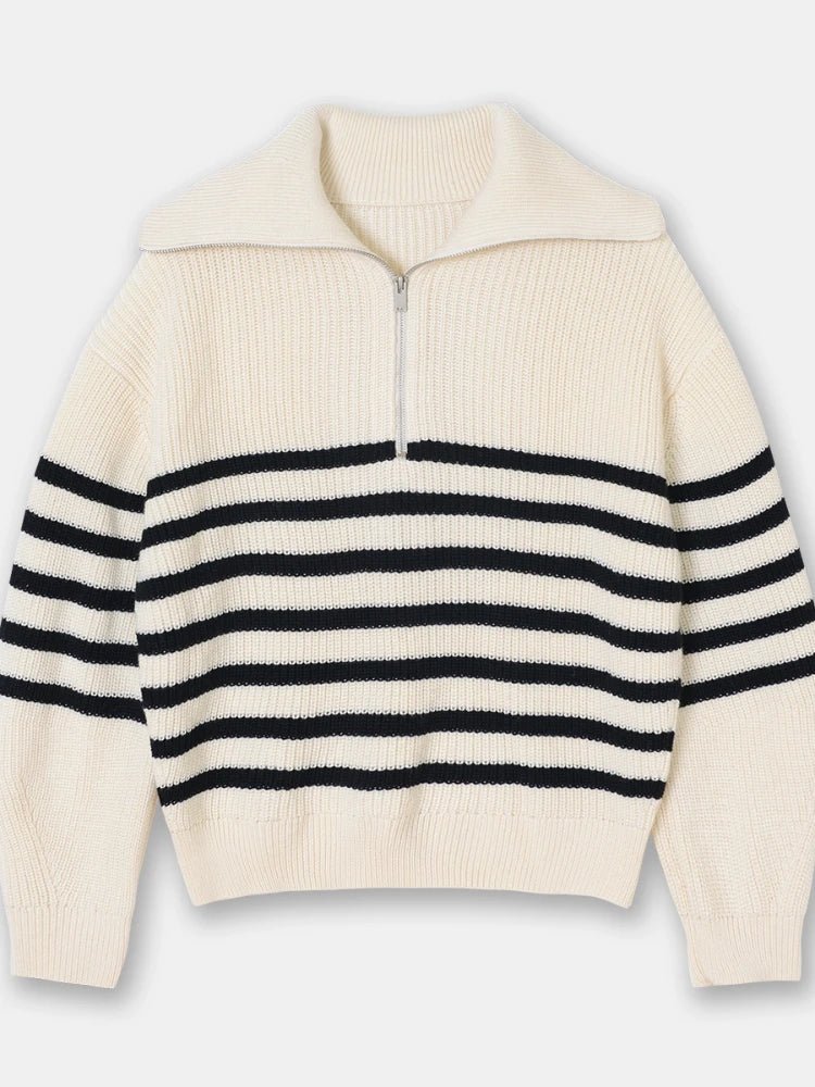 Pull en Tricot pour Femmes avec Fermeture Éclair - Vela Vici 🇫🇷