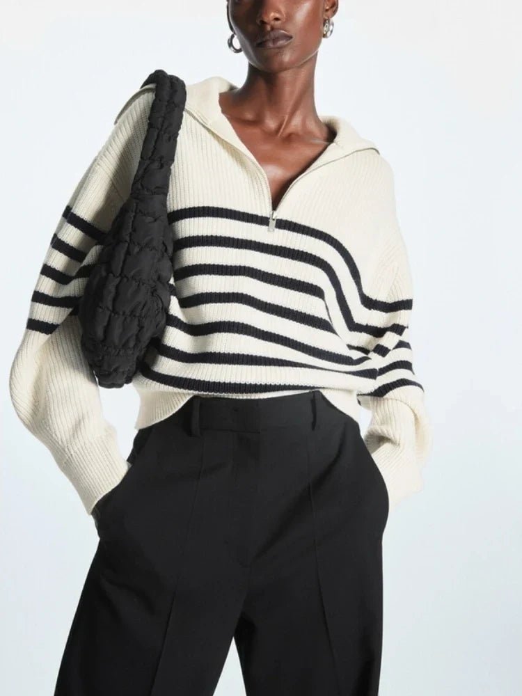Pull en Tricot pour Femmes avec Fermeture Éclair - Vela Vici 🇫🇷